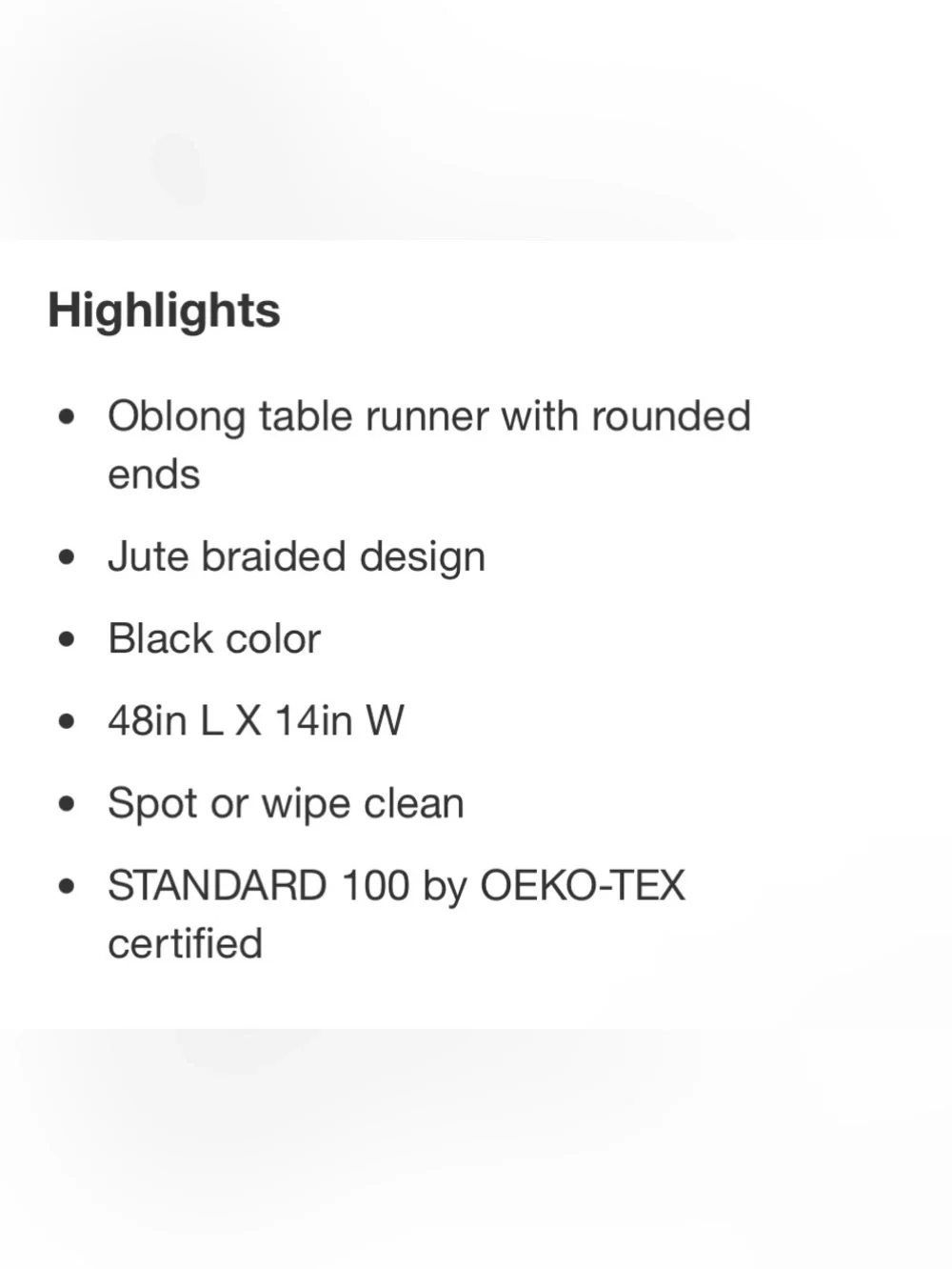 🌴Sleek Threshold Black Jute Braided Oval Table Runner | Oblong | Target
